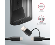 AXAGON EEM2-GTS2 Obudowa zewnętrzna aluminiowa bezśrubowa USB-C 3.2 Gen 2 M.2 NVMe & SATA SSD + USB-A - USB-C redukcja - 1353425 - zdjęcie 4